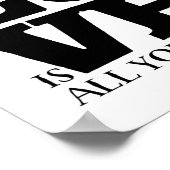 Alles wat u nodig hebt is het Poster voor liefdes (Hoek)