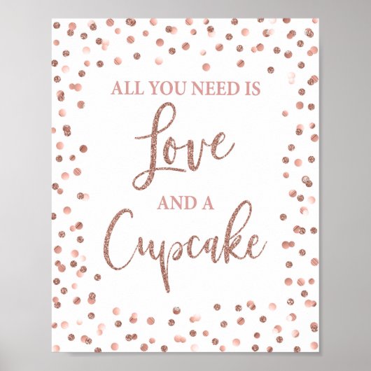 Alles wat u nodig hebt is Liefde en een Cupcake Ro Poster (Voorkant)