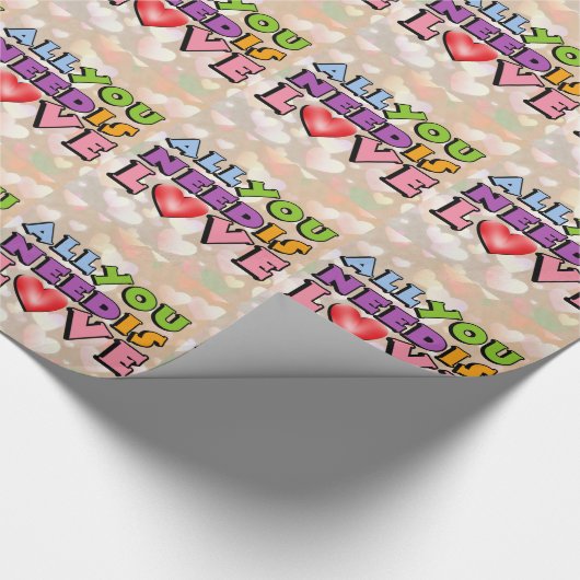 Alles wat u nodig hebt is liefdespapier cadeaupapier (Hoek)