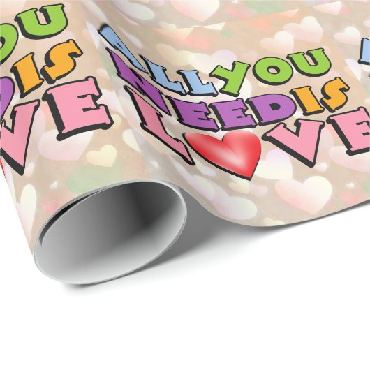 Alles wat u nodig hebt is liefdespapier cadeaupapier (Rol Hoek)