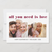 ALLES WAT U NODIG HEBT IS LIVE 2 Foto Valentijnsda Notitiekaartje (Voorkant)