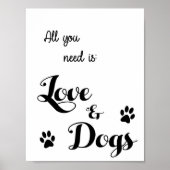Alles wat u nodig hebt is Love and Dogs - Hondenli Poster (Voorkant)