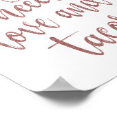 Alles wat u nodig hebt is Love and Tacos Roos Gold Poster (Hoek)