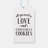 ALLES WAT U NODIG HEBT, IS LOVE- EN kerstcookies-s Cadeaulabel (Voorkant)