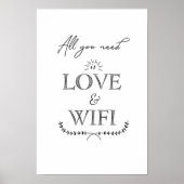 Alles wat u nodig hebt is LOVE en WIFI Poster (Voorkant)
