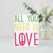 Alles wat u nodig hebt is Love Fun Rasta Peace Sig Briefkaart (Staand voorkant)