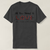 Alles wat u nodig hebt, is Love Function Graph Wis T-shirt (Design voorkant)