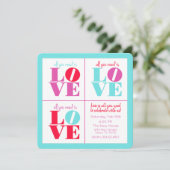 Alles wat u nodig hebt is LOVE uitnodiging (Staand voorkant)