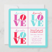 Alles wat u nodig hebt is LOVE uitnodiging (Voorkant)