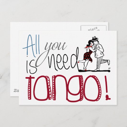 Alles wat u nodig hebt is Tango-quote Briefkaart (Voorkant / Achterkant)