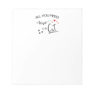 Alles-wat-u-nodig-is-liefde-en a-Cat- Notitieblok