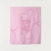 Alles wat van mij is, zal me vinden Citaat, Roze Wandkleed (Voorkant)