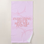 Alles wat van mij is, zal mij vinden strandlaken (Voorkant)