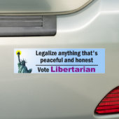 Alles wat vreedzaam en eerlijk is bumpersticker (Op auto)