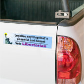 Alles wat vreedzaam en eerlijk is bumpersticker (Op Truck)