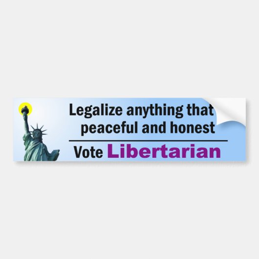 Alles wat vreedzaam en eerlijk is bumpersticker (Voorkant)