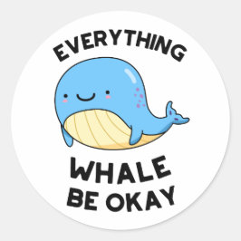 Alles wat walvis is goed ronde sticker