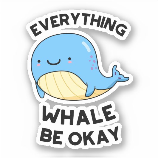 Alles wat walvis is goed sticker (Voorkant)