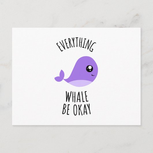 Alles wat walvis is oké briefkaart (Voorkant)