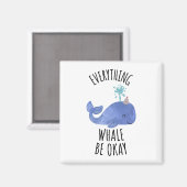 Alles wat walvis is oké magneet (Voorkant / Achterkant)