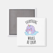 Alles wat walvis is oké magneet (Voorkant / Achterkant)