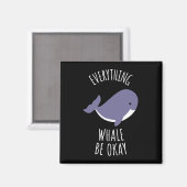 Alles wat walvis is oké magneet (Voorkant / Achterkant)