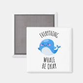Alles wat walvis is oké magneet (Voorkant / Achterkant)