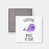 Alles wat walvis is oké magneet (Voorkant / Achterkant)
