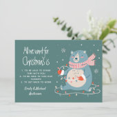 Alles wat we met kerst willen is (voeg eigen lijst feestdagenkaart (Staand voorkant)