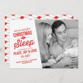 Alles wat we met Kerstmis willen is Slaap | Fotoka Feestdagenkaart (Voorkant / Achterkant)