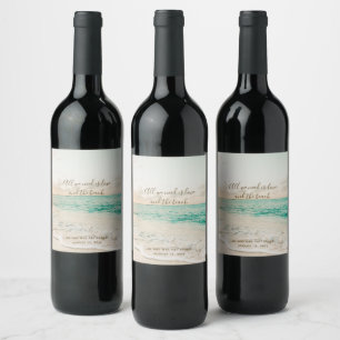 Alles wat we nodig hebben is liefde en de Beach Qu Wijn Etiket