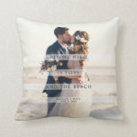 Alles wat we nodig hebben is liefde en de Beach We Kussen<br><div class="desc">Mooie keepomwille gooit kussen voor het nieuwe paar met twee van hun trouwfoto's. De voorkant van de kussen is voorzien van een foto waarop staat: "We hebben alleen liefde en het strand nodig" en is aangepast aan hun naam en trouwdatum. Voeg een tweede trouwdag foto toe aan de achterkant van...</div>