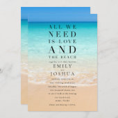 Alles wat we nodig hebben is liefde en het strand kaart (Voorkant / Achterkant)