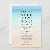 Alles wat we nodig hebben is liefde en het strand  kaart (Voorkant)