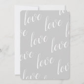 Alles wat we nodig hebben is liefde foto bruiloft kaart (Achterkant)