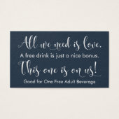 Alles wat we nodig hebben is Liefde, Navy Free Dri Visitekaartje (Voorkant)