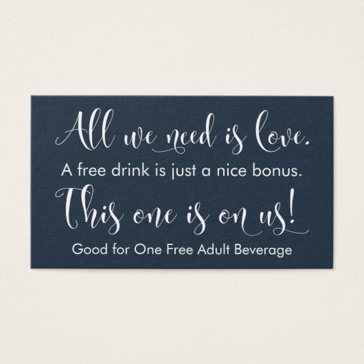 Alles wat we nodig hebben is Liefde, Navy Free Dri Visitekaartje (Voorkant)