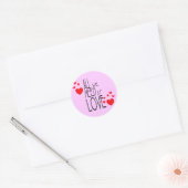 alles wat we nodig hebben is liefde ronde sticker (Envelop)