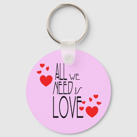 alles wat we nodig hebben is liefde sleutelhanger (Voorkant)