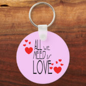 alles wat we nodig hebben is liefde sleutelhanger (Voorkant)