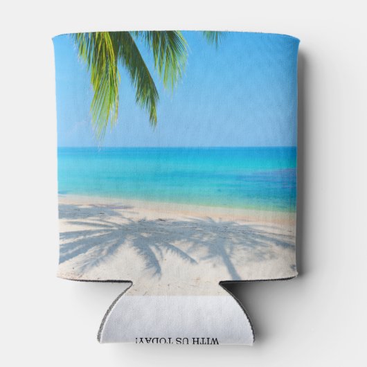 Alles wat we nodig hebben is liefde strand trouwda blikjeskoeler (Achterkant)