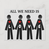 ALLES WAT WE NODIG HEBBEN, IS LOVE Message Briefkaart (Voorkant)