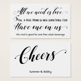 Alles wat we nodig hebben is Love Wedding & Event Visitekaartje