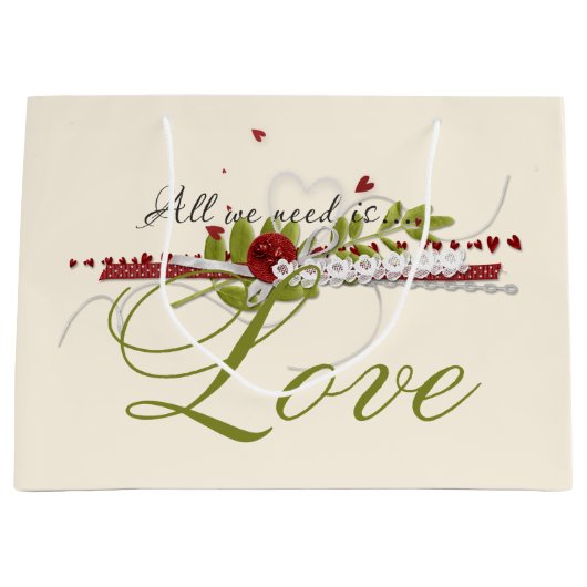 Alles wat we nodig hebben is Love Wedding Groot Cadeauzakje (Voorkant)