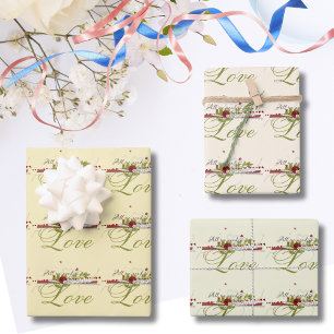 Alles wat we nodig hebben is Love Wedding Inpakpapier Vel