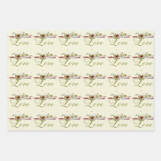 Alles wat we nodig hebben is Love Wedding Inpakpapier Vel (Voorkant 3)