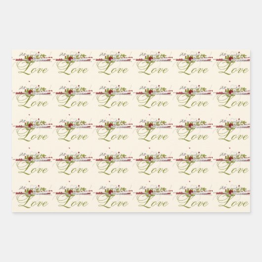 Alles wat we nodig hebben is Love Wedding Inpakpapier Vel (Voorkant 2)