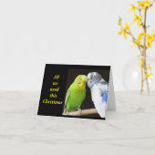 "ALLES WAT WE NODIG HEBBEN IS WAT MISTLETOE" KAART (Gele Bloem)