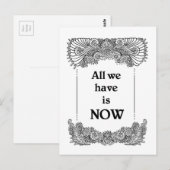 Alles wat we nu hebben is - Positieve Quote's Briefkaart (Voorkant / Achterkant)