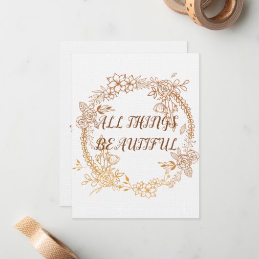 Alles wat we voor je wensen met deze Valentijnskaa Notitiekaartje (Voorkant / Achterkant in situ)